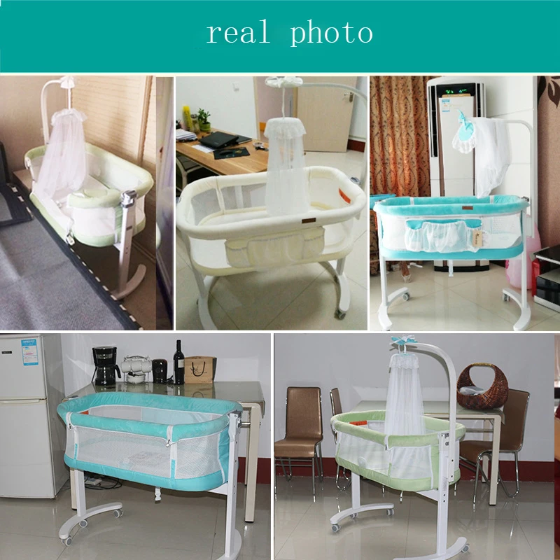 Многофункциональная деревянная кровать с колесами для новорожденных