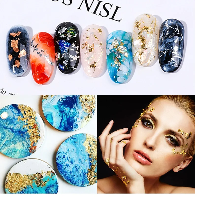 Зеленая красная синяя разноцветная Золотая фольга фотография поделок-14x14 см