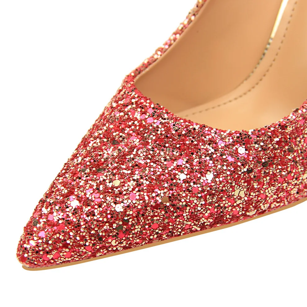 2020 женские туфли на высоком каблуке 9 см пикантные блестящие красные