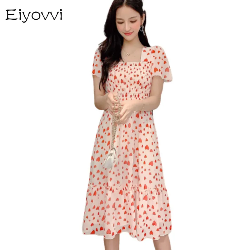 Летнее шифоновое платье модное макси большого размера женское с высокой талией и