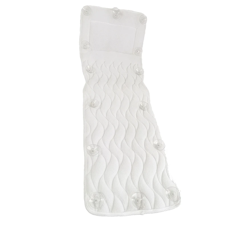 

Full Body Bath Pillow for Tub,Bathtub Pillow Mat with Suction Cups, for Head, Neck Support,Air Mesh Bath Pillow