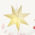 Полый бумажный фонарь в форме звезд, абажур, праздничные подвесные украшения для вечеринки, дня рождения, праздника (белый)