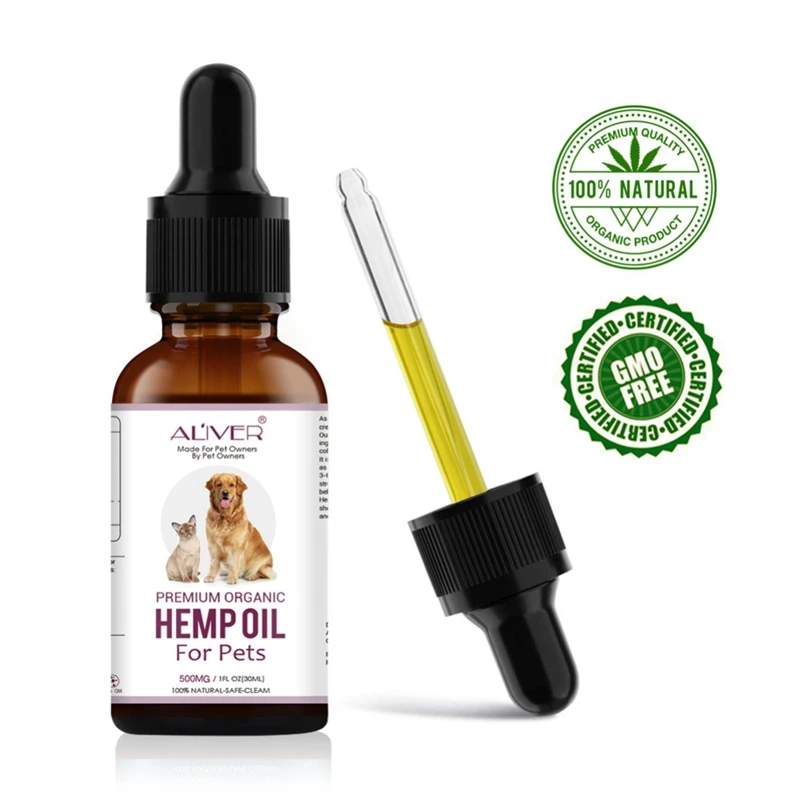 30ml Arganic Pet Hemp Seed Oil for dogs Natural Herbs of Care Anxiety Relief Pain Joint hip Strengtheens immunity New | Красота и
