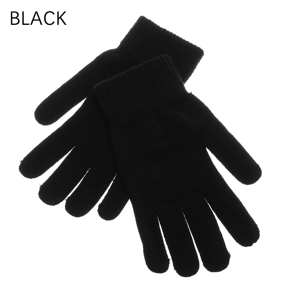 No Touch-Black Лидер продаж, высокое качество, зима-осень, мужские вязаные перчатки с сенсорным экраном, мужские утолщенные теплые шерстяные кашемировые однотонные перчатки, мужские варежки, деловые - Цвет: No Touch-Black