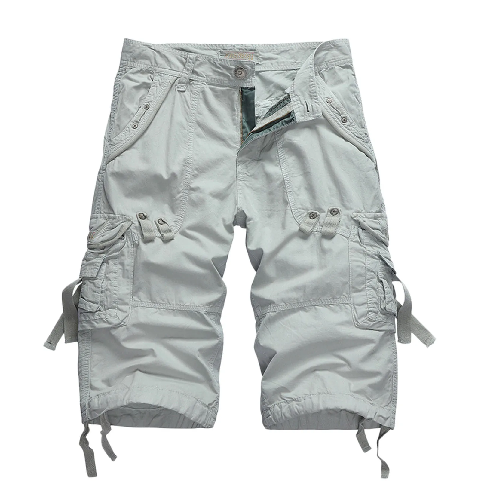 

54# Fashion Shorts Men's Pocket Zipper Buttons Multi-pocket Oversized Leisure Time Tooling Short Pants ropa hombre