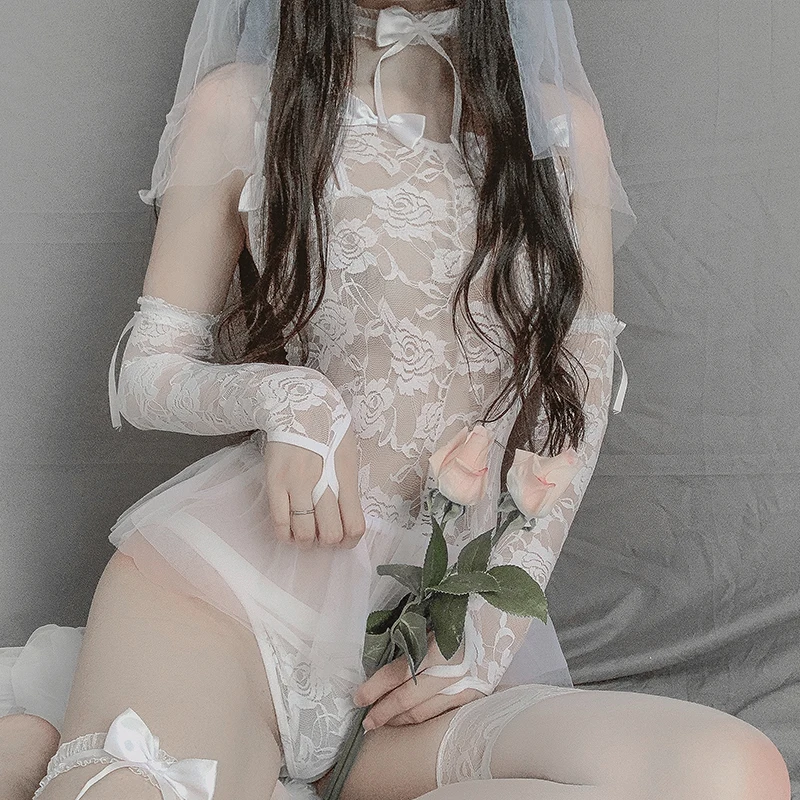 Комплект женского нижнего белья для невесты кружевное наряд из марли