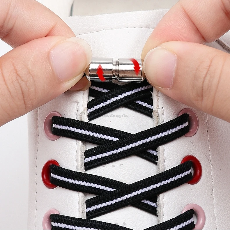 No Tie Shoe laces Flat Shoelaces without ties Elastic Laces Sneakers Kids Adult Quick Shoelace Rubber Bands Shoes accessories