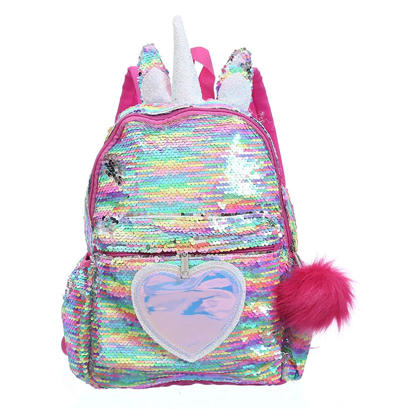 Girls Unicorn Sequins Backpack School Bags Kids Mini Backpack Women Backpacks Cute Shoulder Back Pack Girl Mochila Escolar Mujer