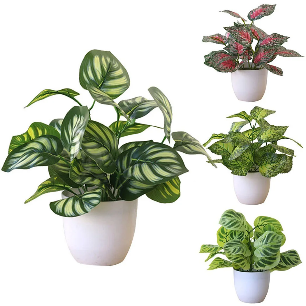 

Artificial Plants Bonsai Small Green Dill Green Tree Plants Fake Flower Potted Office Desk Ornament Mall Greening Dropshipin