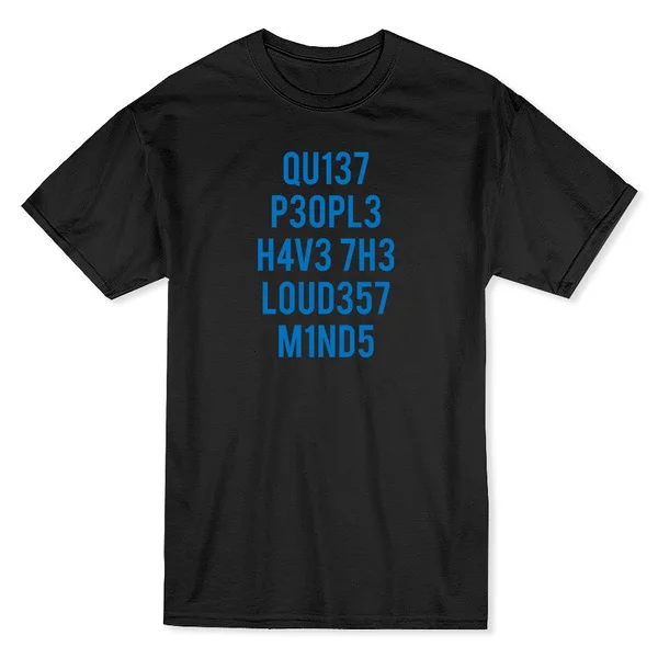 

Quiet People Have The Loudest Minds Geek Hawking Quote Men's T-shirt