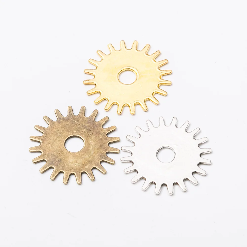 25pcs 25MM Vintage tibetan silver gear connector charms antique bronze metal pendants for bracelet necklace earring diy jewelry | Украшения