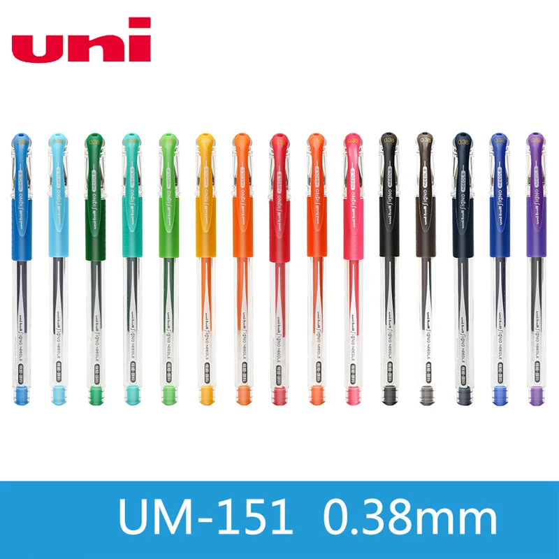 12 шт./лот UNI UM 151 ручка на водной основе 0 38 мм цветная гелевая Двусторонняя