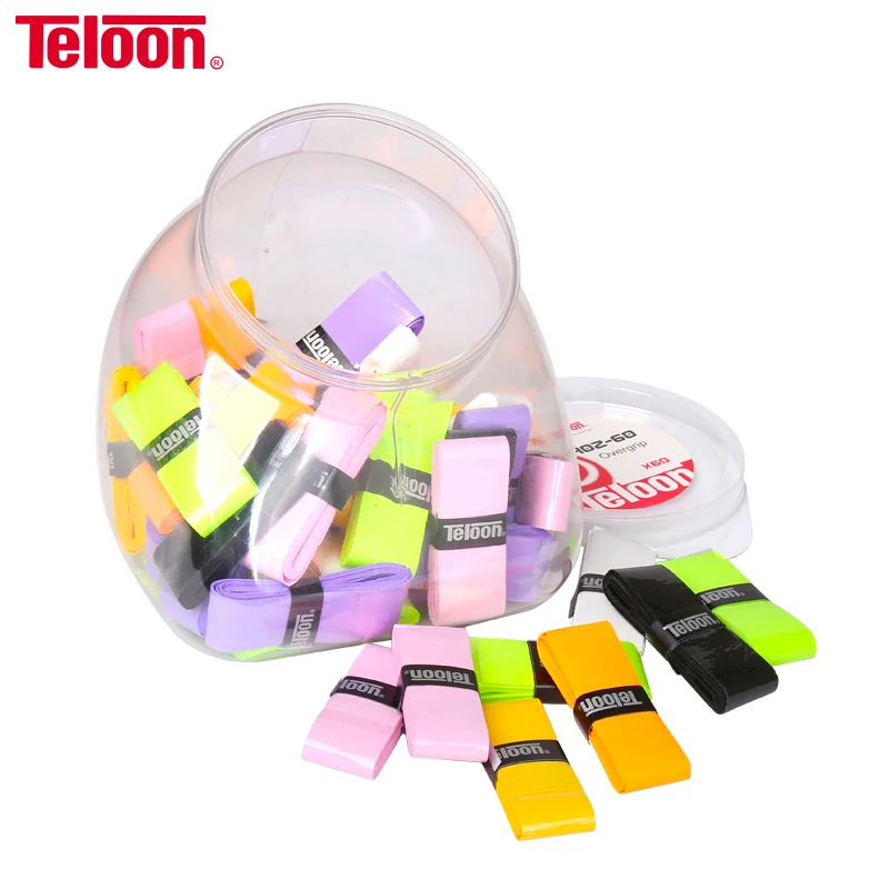 

60 шт. Teloon Профессиональная теннисная ракетка овергрип тонкий липкий клей для рук противоскользящая ракетка для бадминтона вязкая tenis K013-60SPB