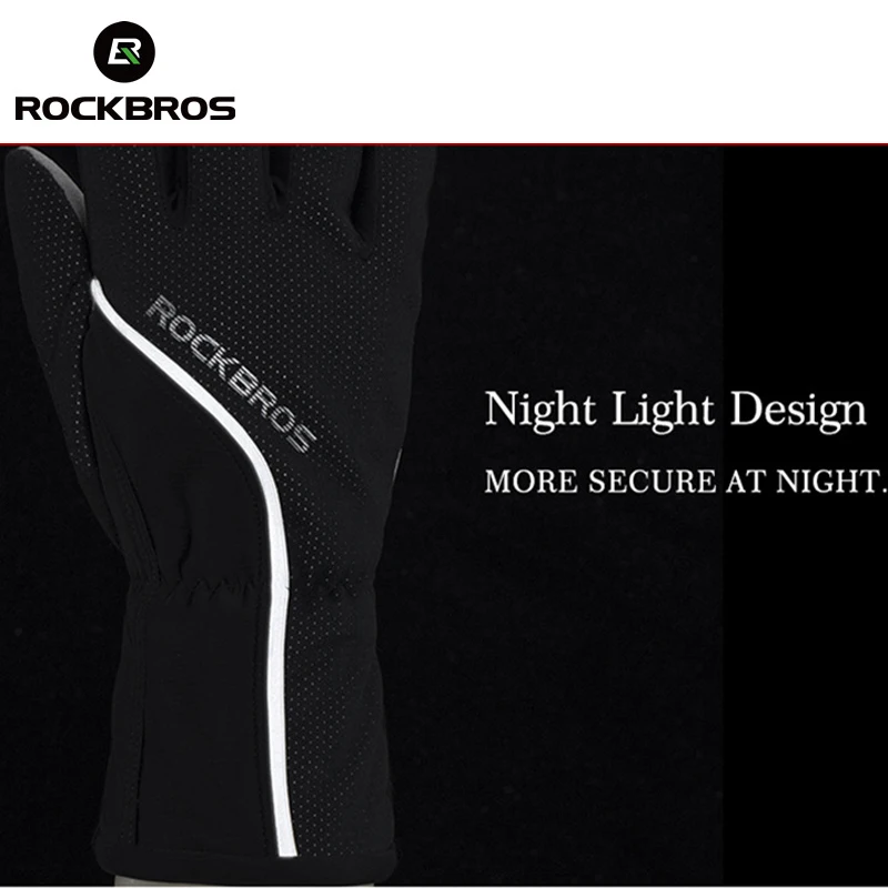 ROCKBROS 30 тепловые велосипедные перчатки зимние ветрозащитные лыжные с защитой от