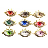 micro zircon inlaid stars magic eye style hand card accessory link bracelet glass colored eyes zircon for jewelry making b