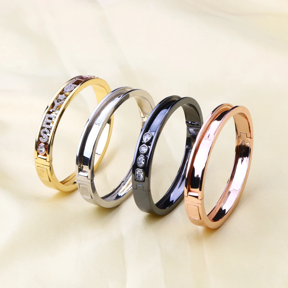 2020 New Sliding Charm Bracelet for Women Child DIY Letters Bangle Custom Name Bangle Copper Bracelet Designer Gift