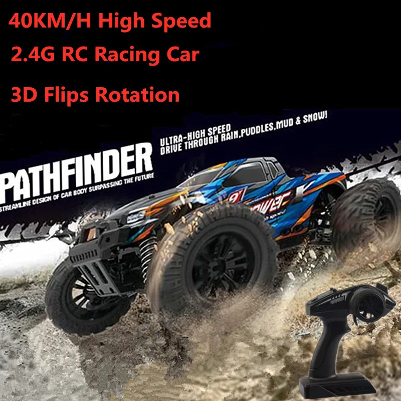 

Electric 40KM/H High Speed 2.4G 4WD RC Desert car Bigfoot Off Load Climbing Vehical Anti-Crash Shock Absorber Drift Racing Toys