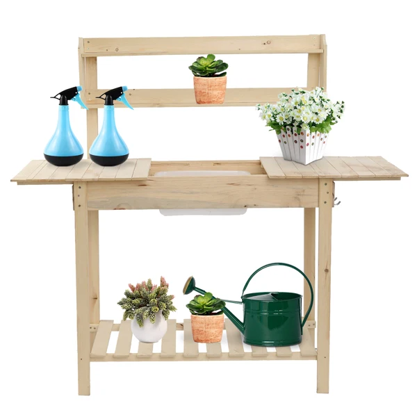 

Wooden Garden Workbench Sliding Table Top[USAREADYSTOCK]