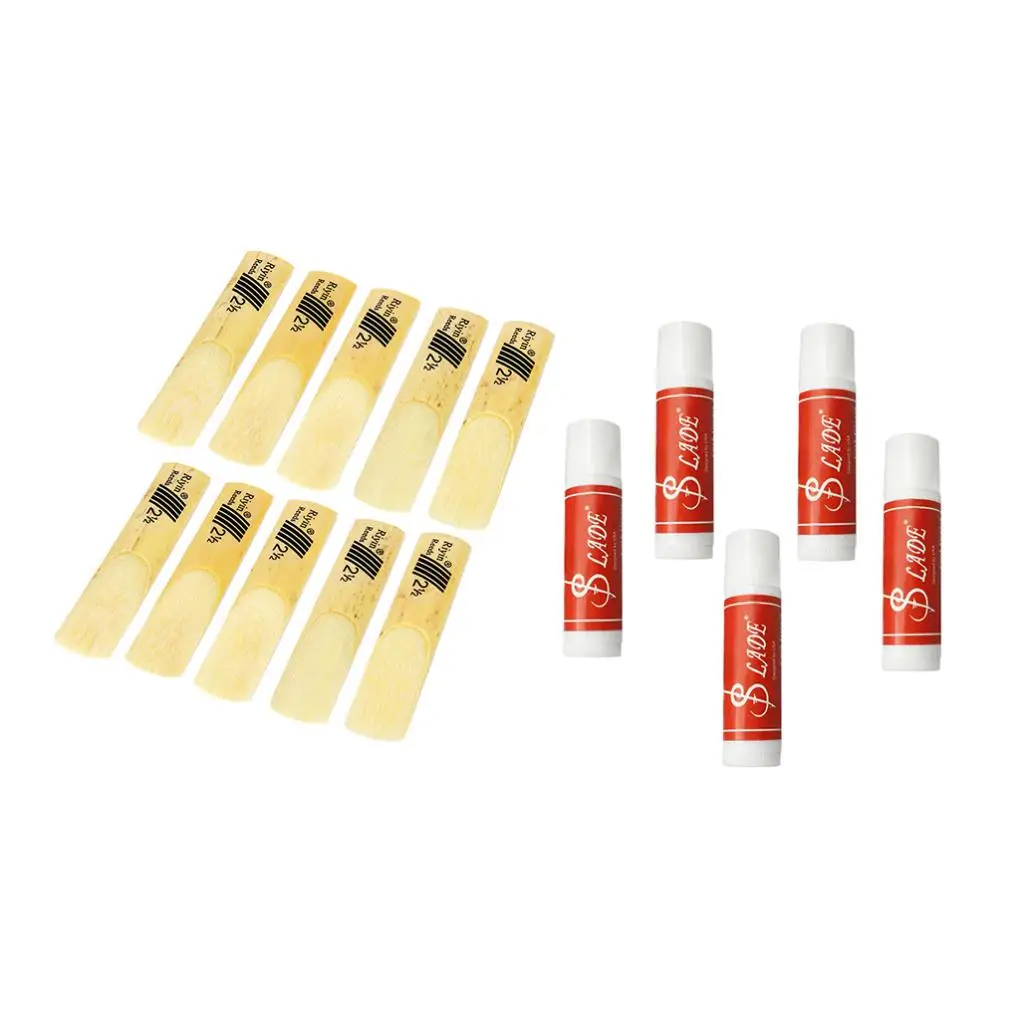 10pcs Alto Sax Reeds Strength 2.5+5 Tubes Clarinet Saxophone Cork Grease | Спорт и развлечения