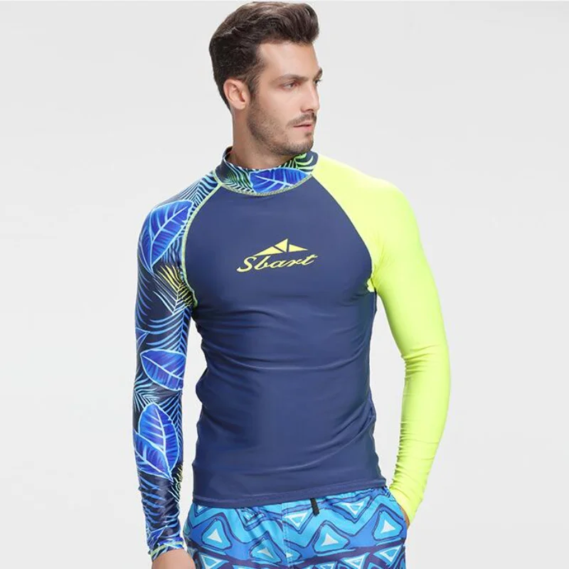Высококачественный гидрокостюм мужские нейлоновые плавательные рубашки топы с