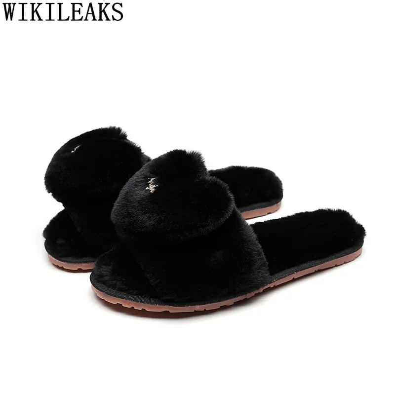 

White Indoor Slippers Woman Flats Shoes Woman Pink Kawaii Shoes Women House Slippers for Women Casual Fur Home Slippers Women