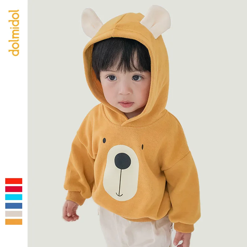 Детская хлопковая толстовка с капюшоном Dolmidol кофта длинными рукавами и ушками