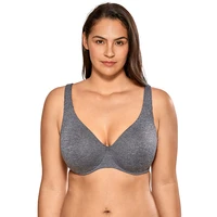 womens seamless full coverage underwire unlined plus size minimizer bra