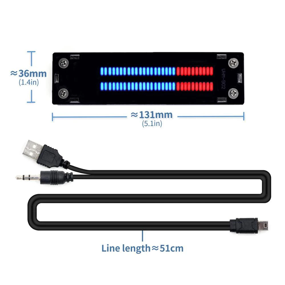 

VHM-902 Mini Dual 30 Level Indicator VU Meter Stereo Amplifier Board with AGC Mode DIY Kit