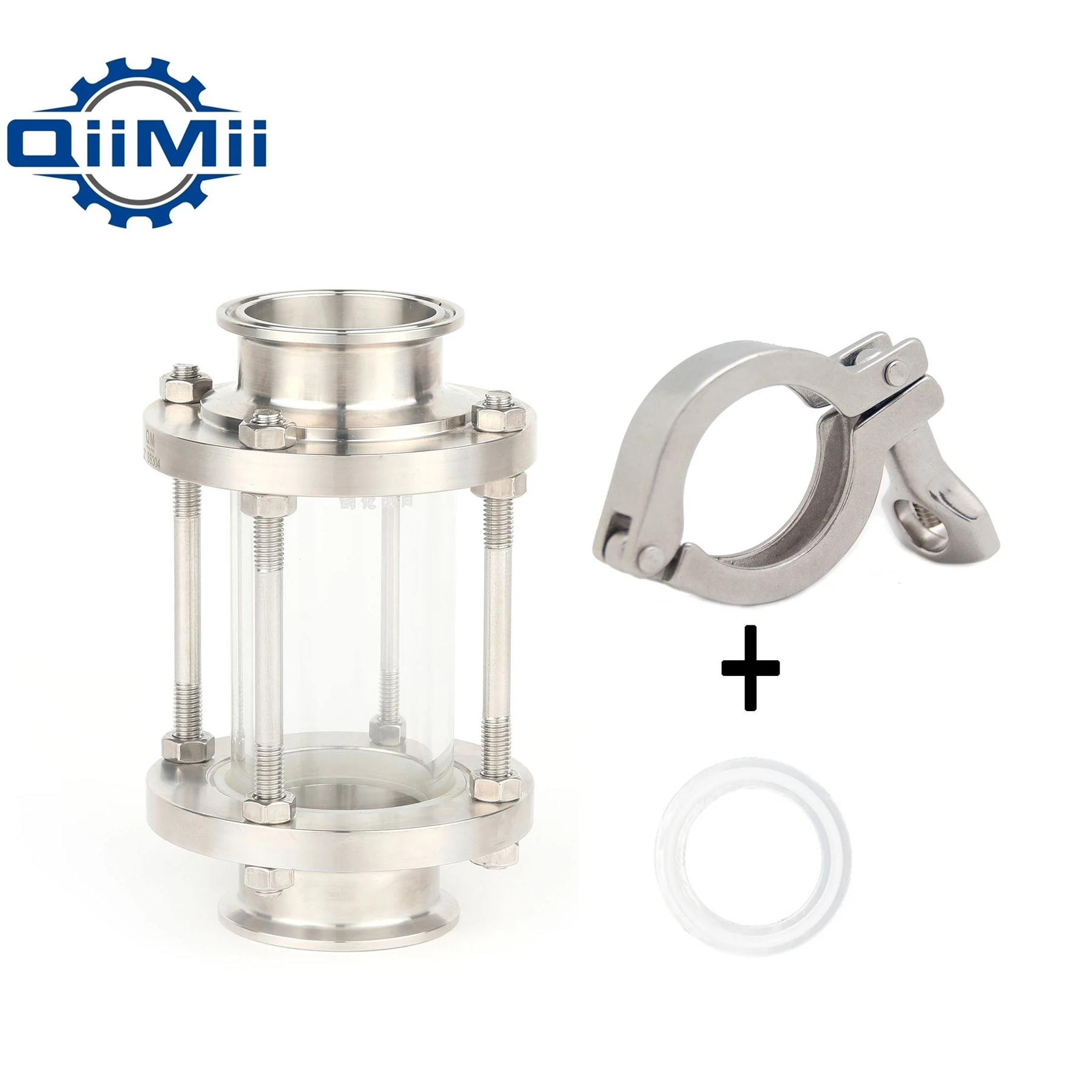 "-2" Tri Clamp Sanitay Flow Sight стекло диоптрий подходит 25 мм 38 мм 51 мм труба OD SS304 нержавеющая сталь фитинг Homebrew дневник продукт