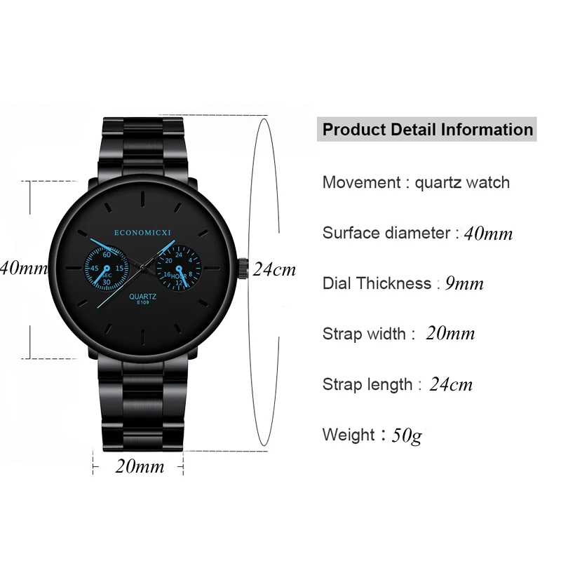 

Fashion Casual Watch men Business Stainless Steel strap Luxury Quartz Wristwatch Simple watch for men reloj hombre gift