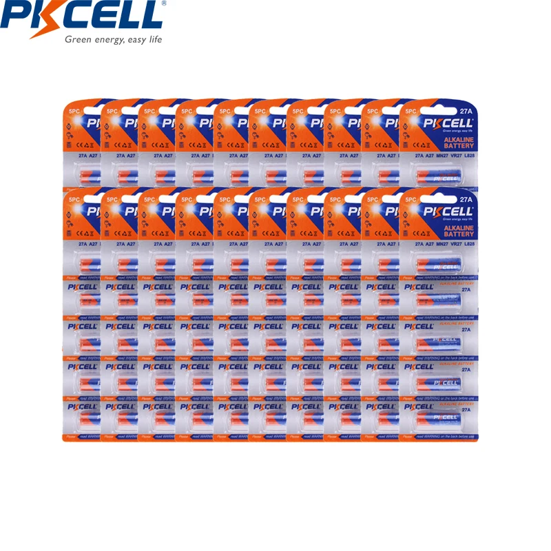 

100Pcs/20pack 27A MN27 27A A27 L828 12V Alkaline Primary Battery For Doorbell Remote Control Flshalight Batteries PKCELL