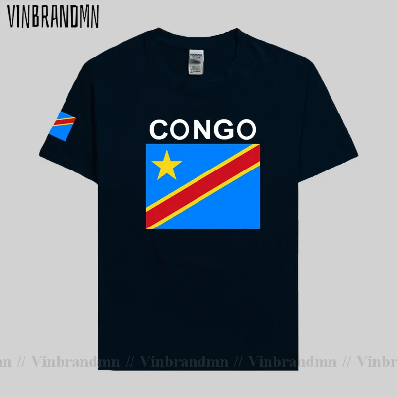Мужские футболки с надписью DR Конго 2022 хлопковая Футболка команды нации одежда
