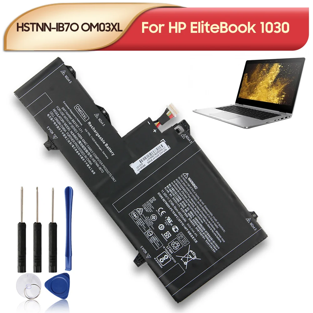 

Original Replacement Laptop Battery HSTNN-IB7O OM03XL For HP EliteBook 1030 G2 1GY31PA 4935mAh
