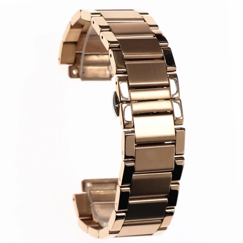 rose gold Высокое качество 27mm20mm ремешок из нержавеющей стали для часов Hublot CLASSIC FUSION 45 мм 38 33 мм ремешок для часов Ремешки для наручных часов - Цвет ремешка: rose gold