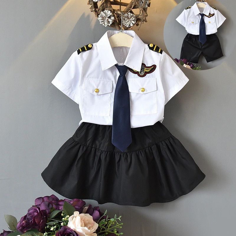 

2021 Children's Day Men's and Women's Primary School Uniform Navy Cosplay Costume Costume Set Team Cheerleading Dance