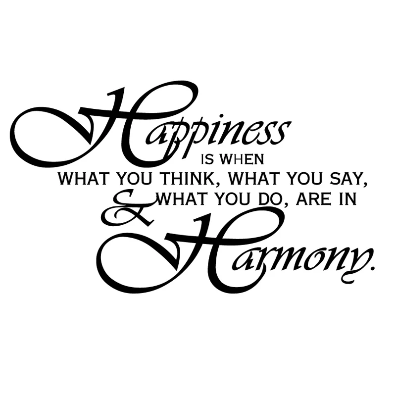 

Happiness Is When You Think Wall Sticker Art Home Decor Removable Vinyl Living Room Decal
