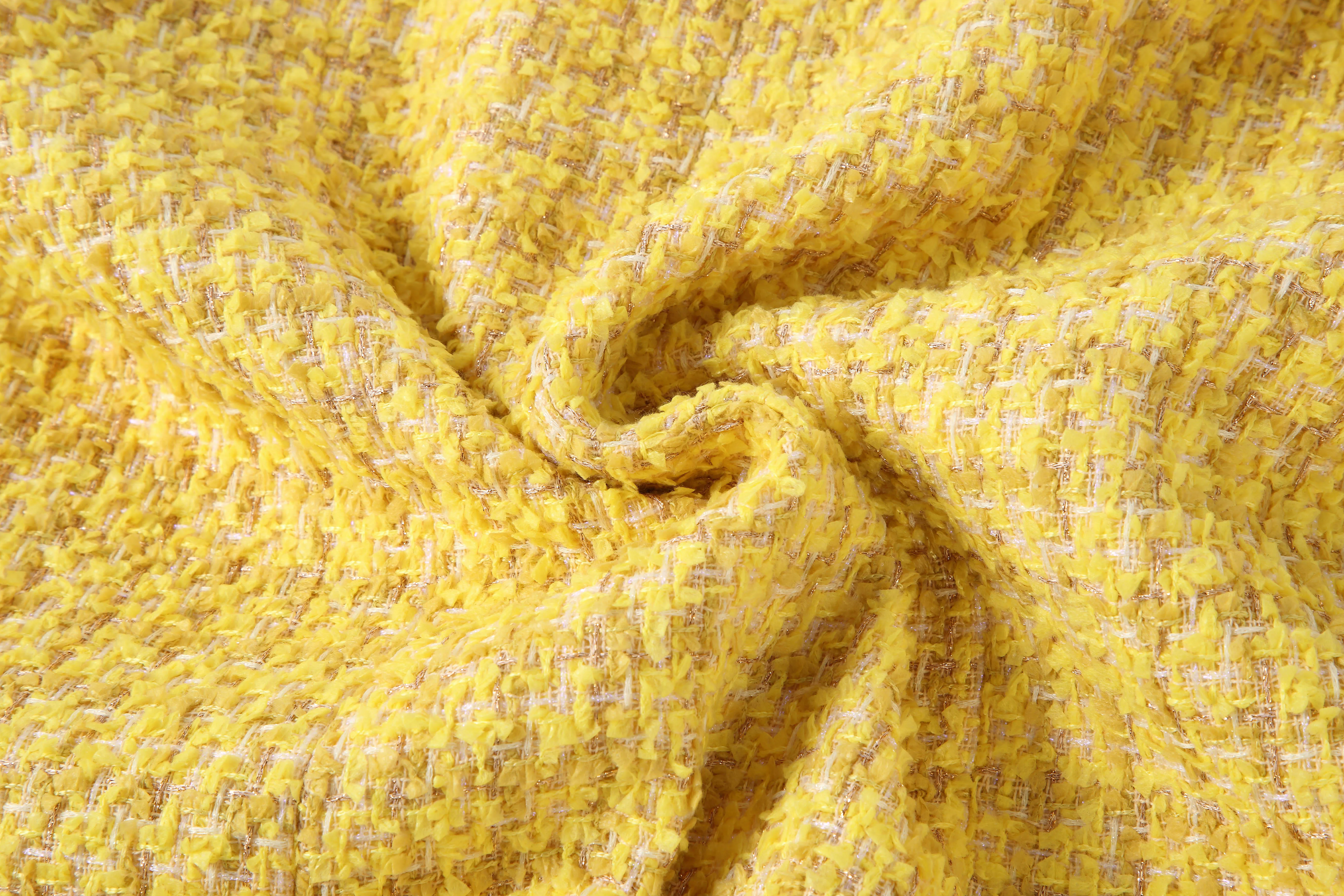 

WenQing Womens Casual Loose Fashion Double Breasted Yellow Tweed Wool Blend Shackets Chic Long Sleeve Shirt Jackets Outerwear