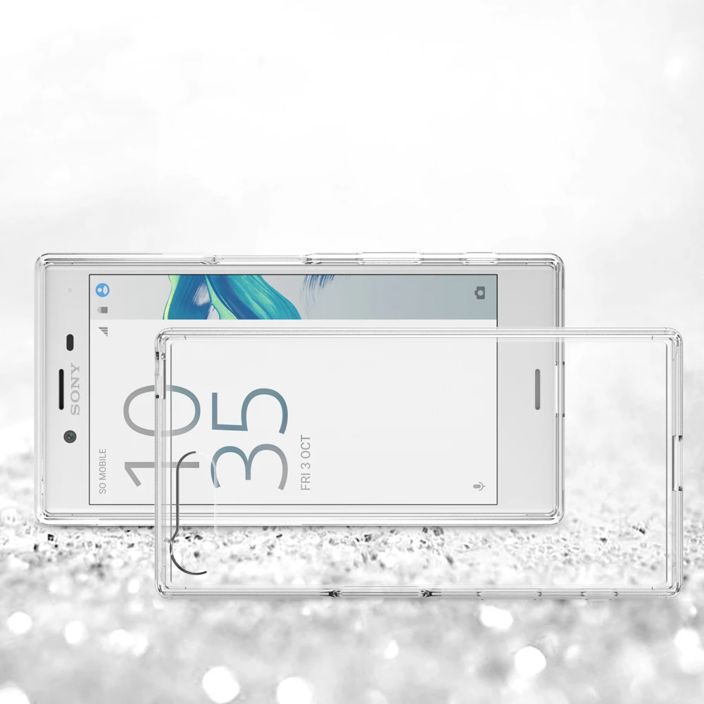 For Sony Xperia X Compact Acrylic + TPU Shockproof Transparent Armor Protective Back Cover Case |