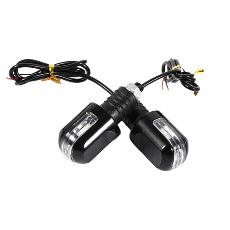 Мотоцикл рукоятка конец LED поворотники янтарный свет 12V проблесковый маячок