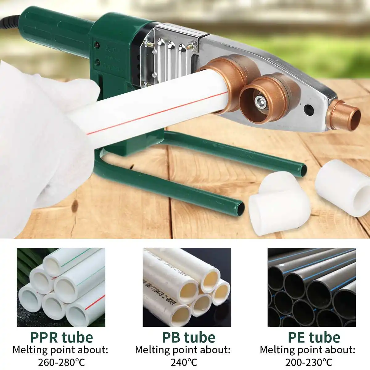 Бытовой аппарат для термоплавления водопроводных труб 220 В 20 мм 25 32 63 мм|Аппараты
