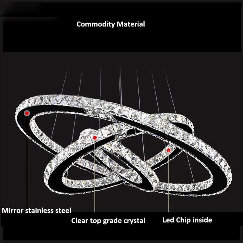 Современный светодиодный светильник люстра с кристаллами лампа для гостиной