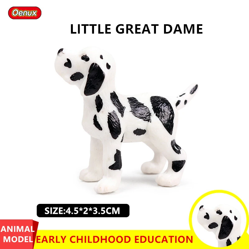 Детская сплошная Имитация животных модель собаки мини большой Дэйн далматина