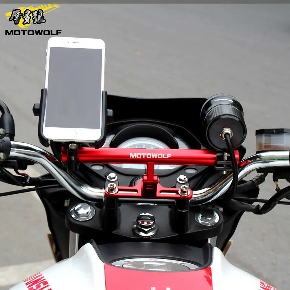 Кронштейн MOTOWOLF для мотоцикла скутера велосипеда телефона GPS точечного упора