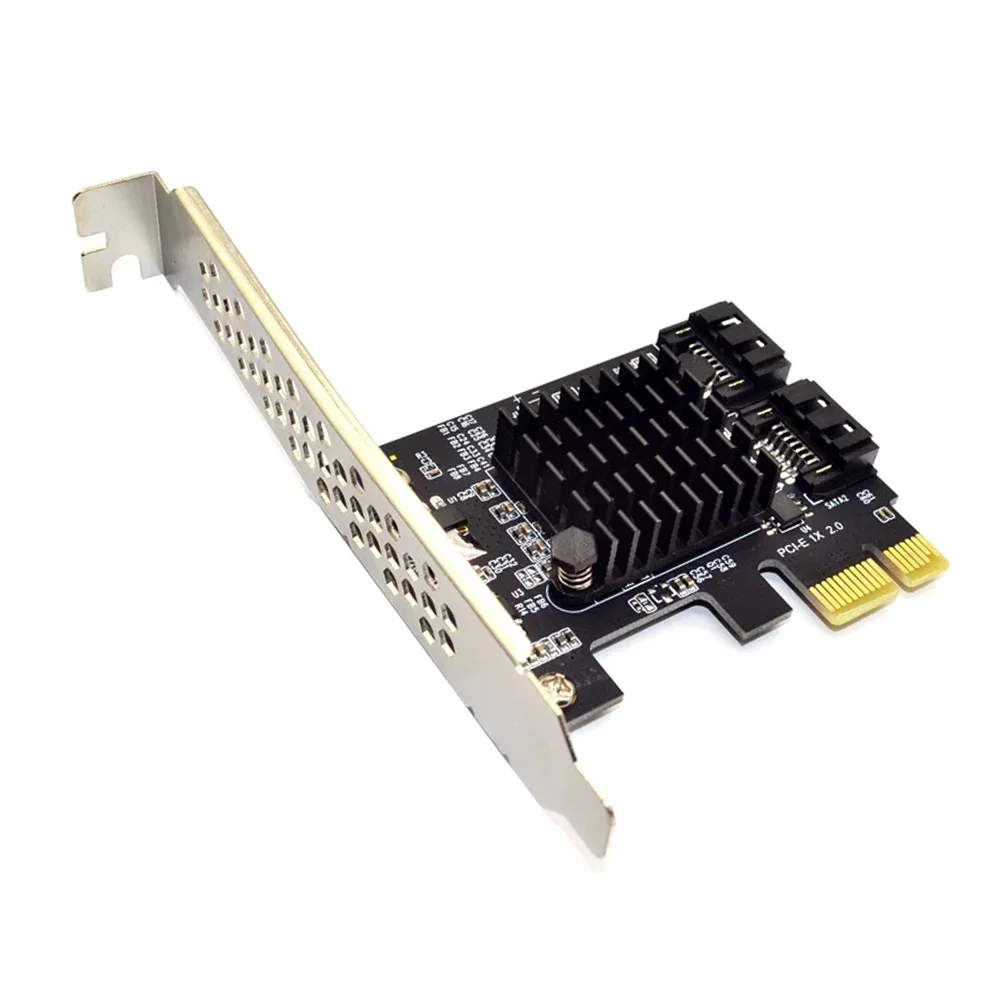Адаптер с 2 портами SATA 3 0 на PCIe X1 X16 плата расширения III PCI-E PCI Express конвертер Marvell 9125 |