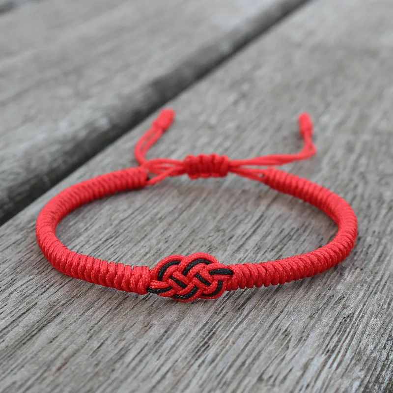 

Animal Year Red Rope Bracelet Hand-woven Double Money Knot Bracelet Couple Truelove Knot Bracelet Red Hand Strap