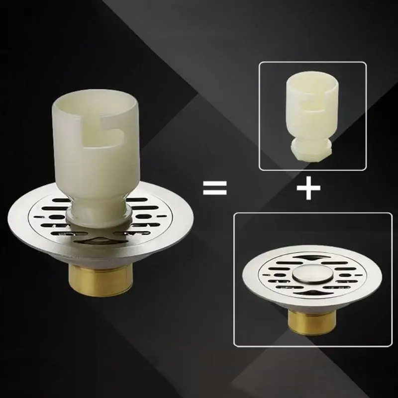 Fast Draining Odor-Resistant Stainless Steel Round Floor Drain for Bathroom Shower Room - Invisible Insert Floor Waste image 5