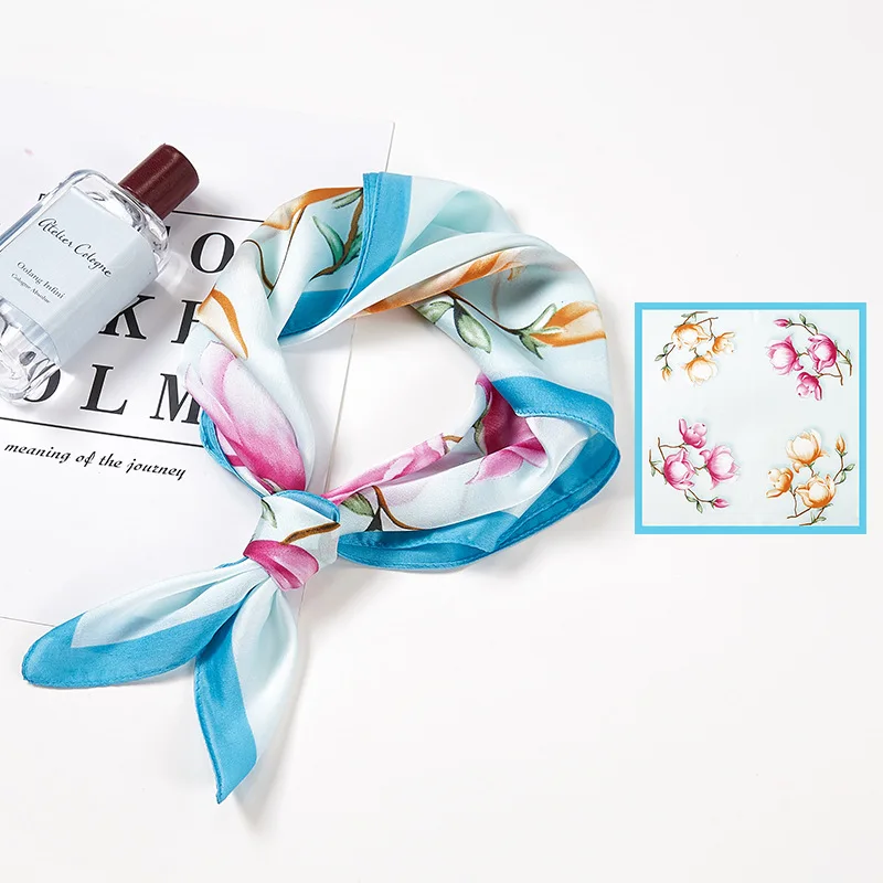 

Four Seasons 53 X 53 New Emulation Silk Satin Kerchief Women Headband Scarf Fashion