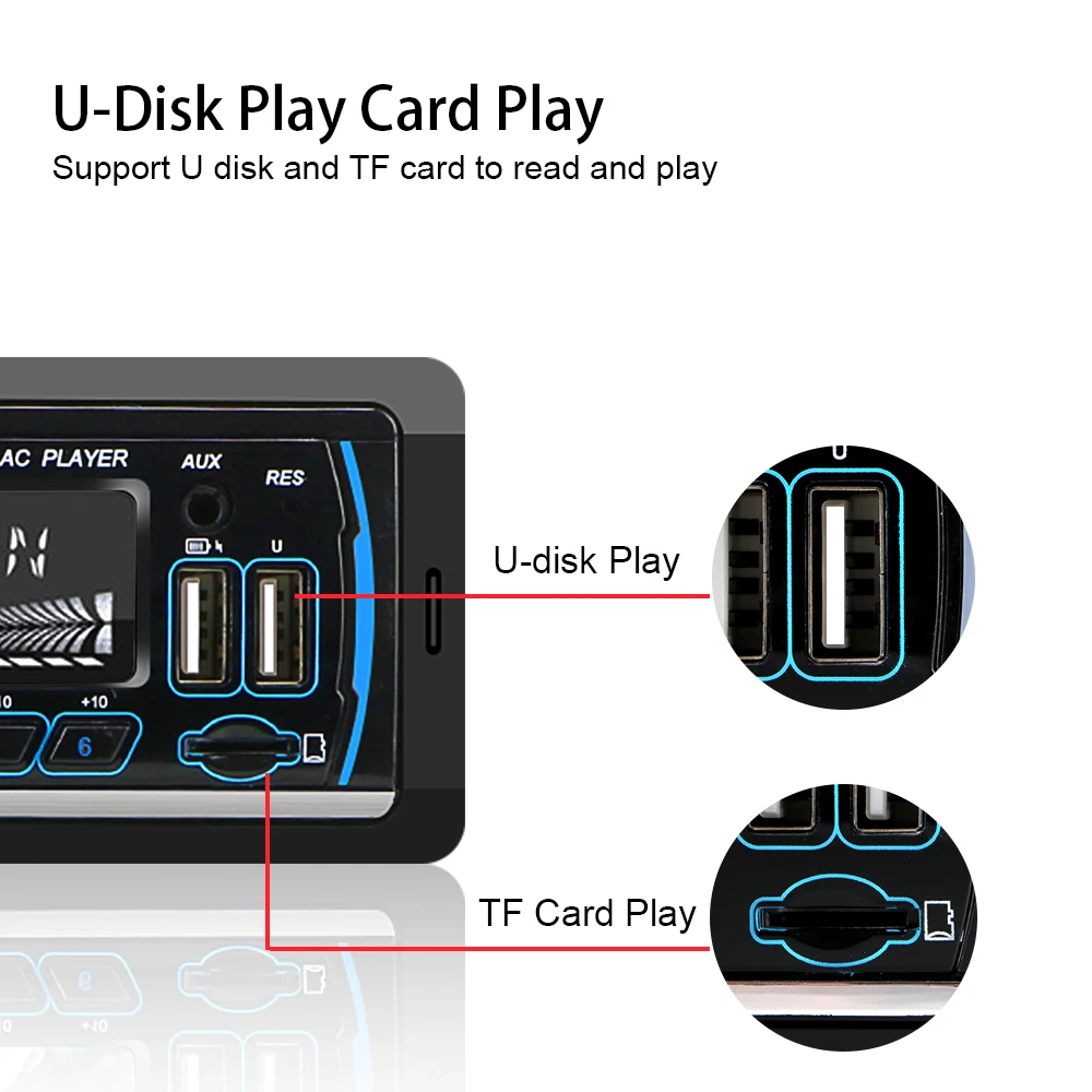

Car MP3 Player Remote Control Bluetooth Car Stereo Radio Receiver Support FM/AM/RDS/DAB/DAB +/MP3 1 Din Digital Media Receiver