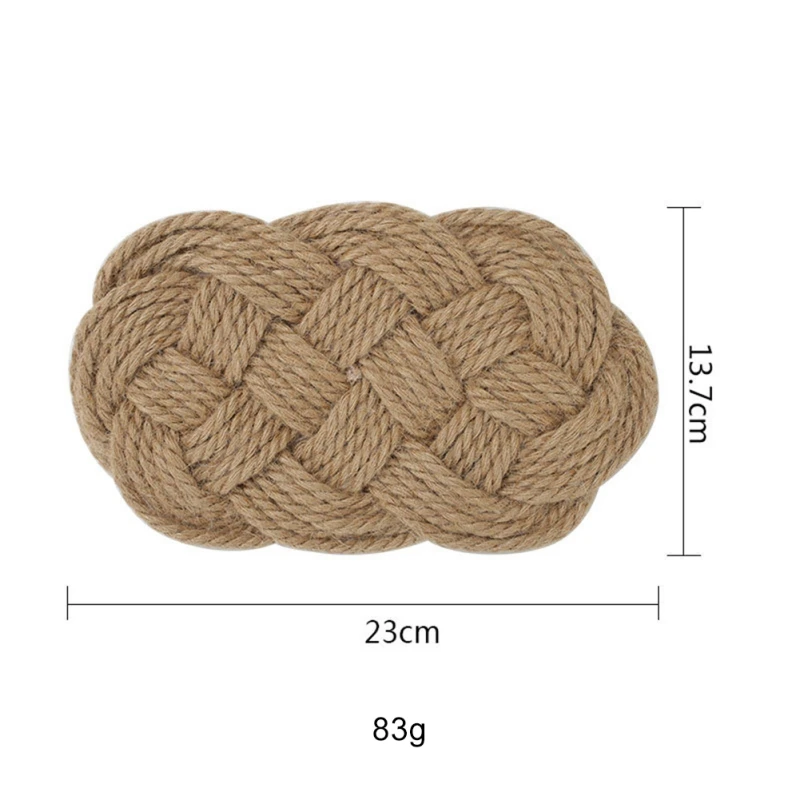 

Kitchen Accessories Tableware Coaster Woven Cotton Thread Jute Table Mat Dining Placemats Round Insulation Pads Dropship Top