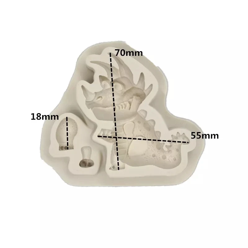 

Cute Horns Dinosaur Fondant Silicone Mold for DIY Pastry Cake Dessert Chocolate Candy Decoration Kitchen Accessories Baking Tool